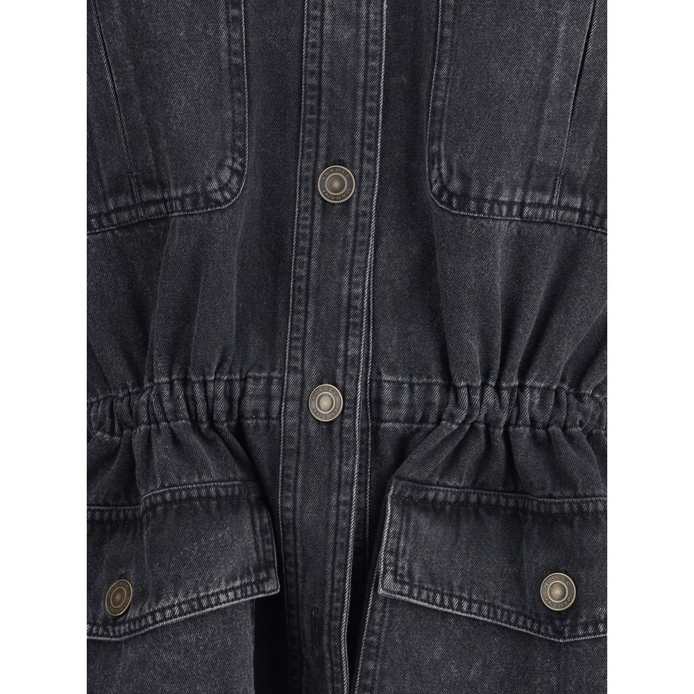 Marant Etoile Gray Cotton Denim Jacket