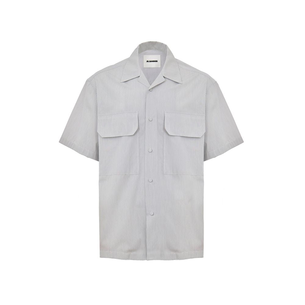 Jil Sander Blue Cotton Shortsleeve Shirt