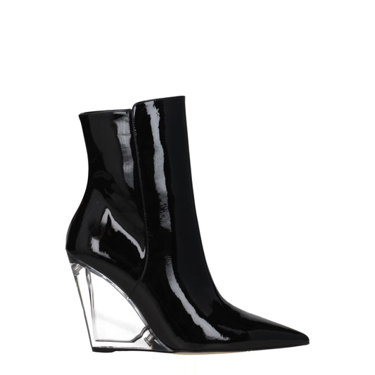 Stuart Weitzman Black Leather Ankle Boots