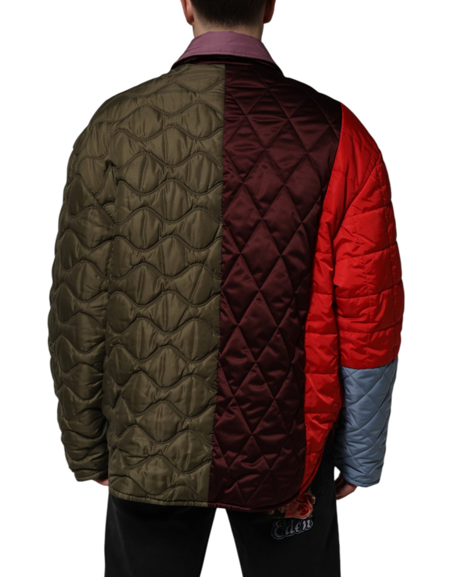 Dolce & Gabbana Multicolor Patchwork PolyesterQuilted Jacket
