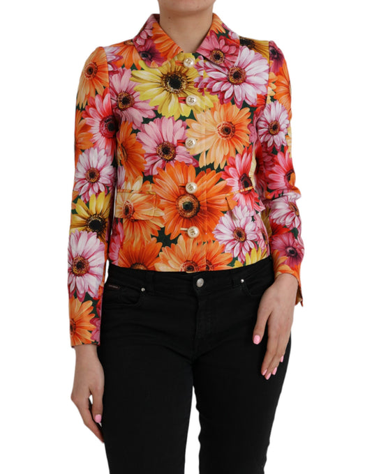 Dolce & Gabbana Multicolor Daisy Print Floral Fantasy Jacket