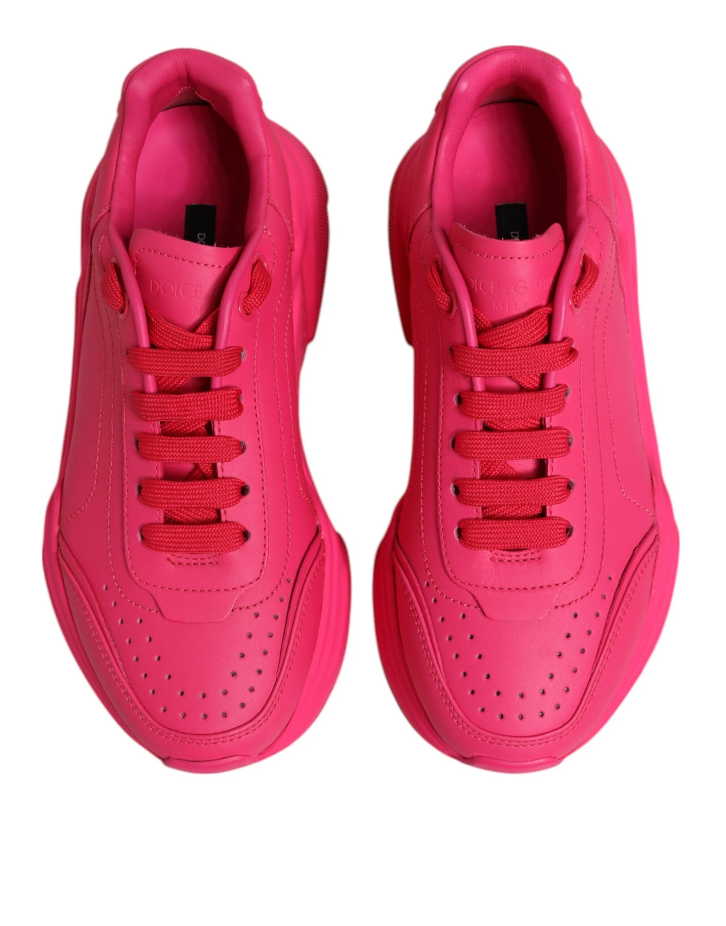 Dolce & Gabbana Pink Leather Daymaster Low Top Sneakers Shoes