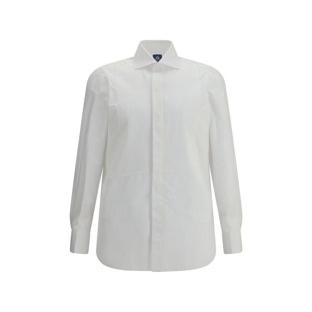 Finamore White Cotton Dress Shirt