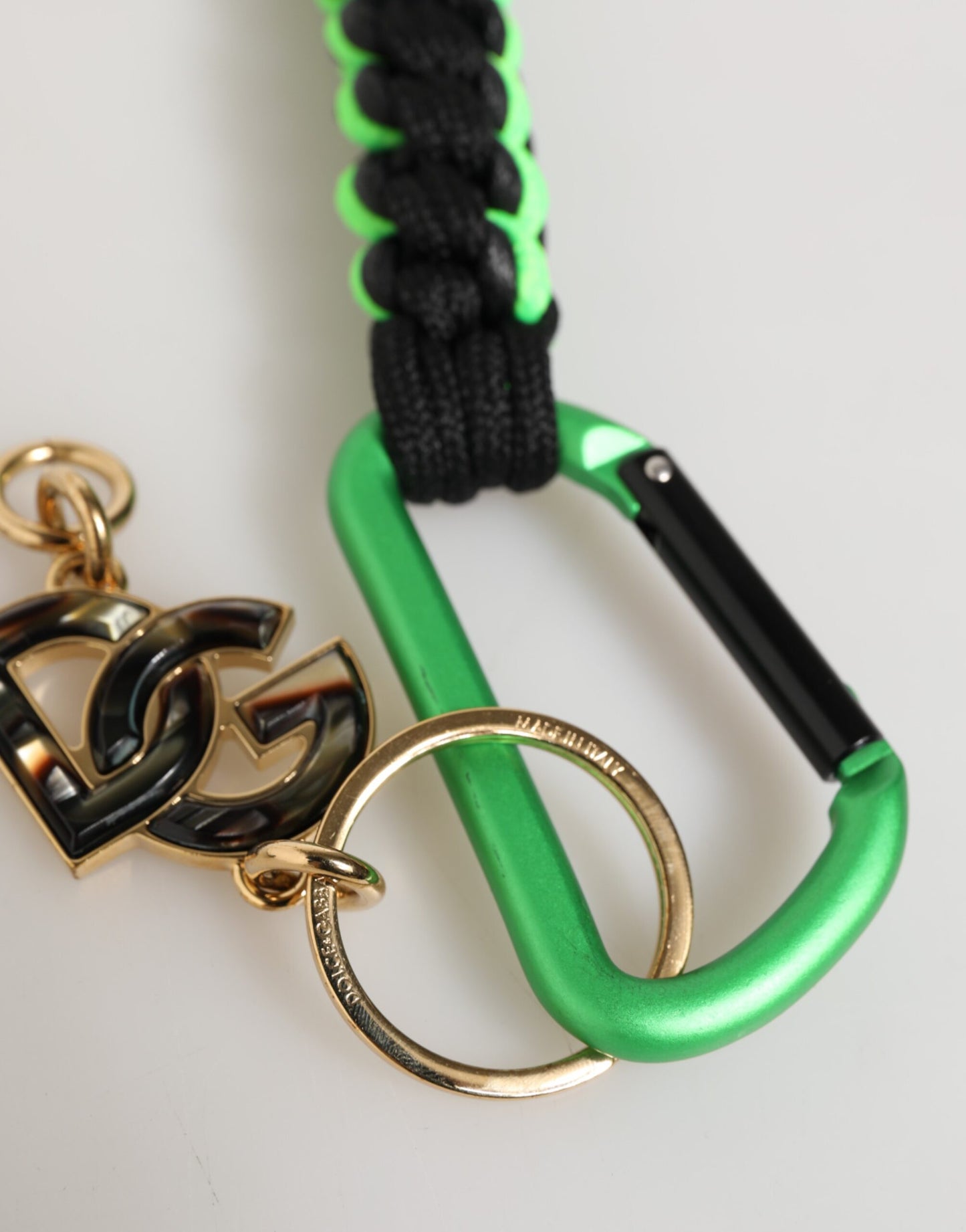 Dolce & Gabbana Multicolor Polyester Tape String DG Logo Keychain Keyring
