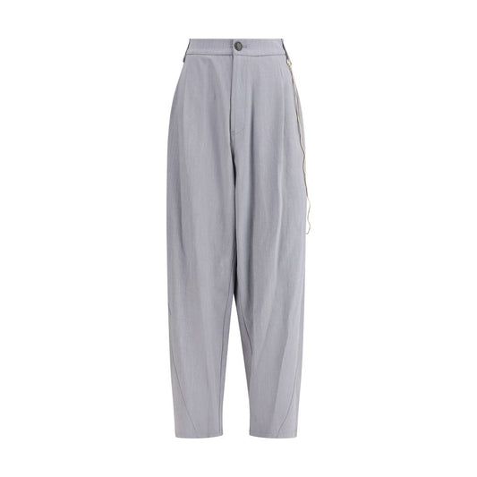 Darkpark Gray Polyester Casual Pants