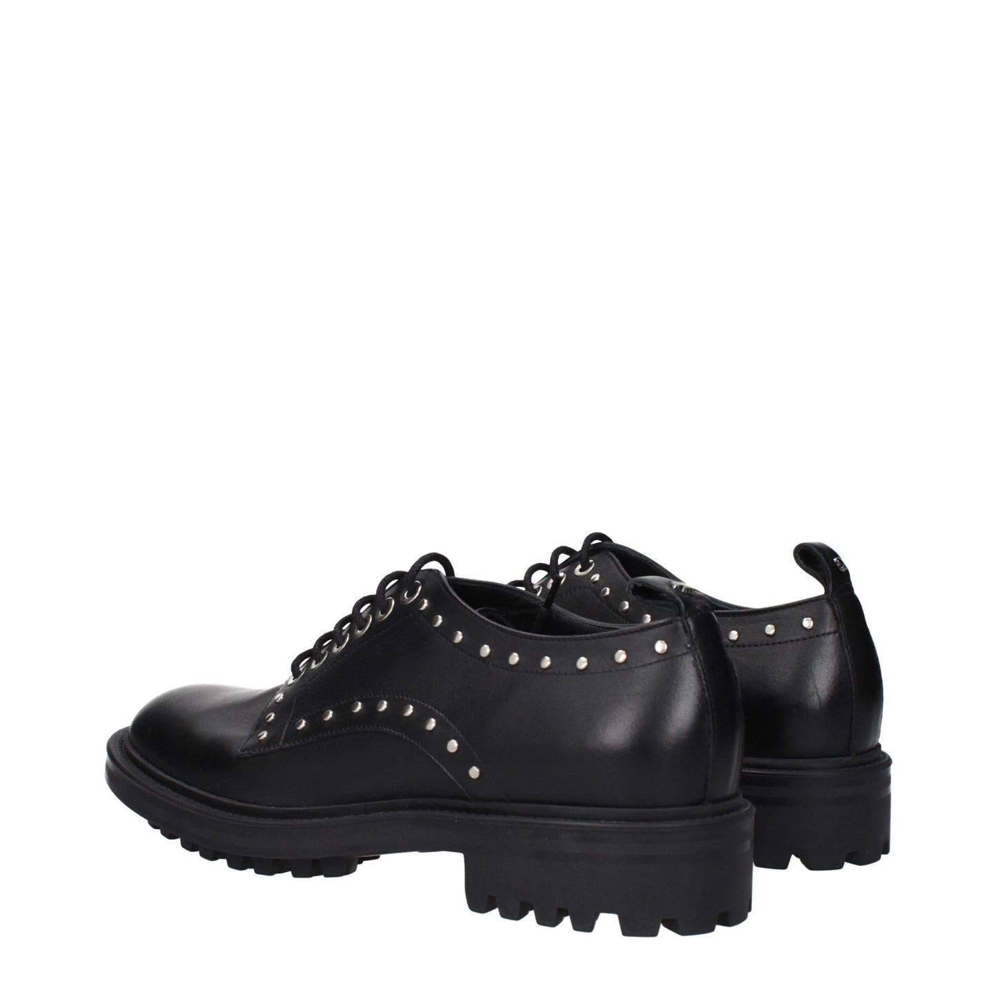 Max Mara Black Leather Oxfords And Derbies