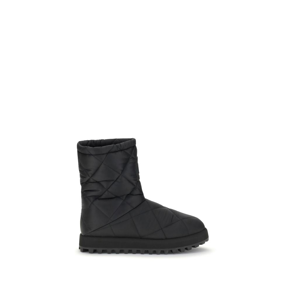 Dolce & Gabbana Black Polyamide Flat Boots