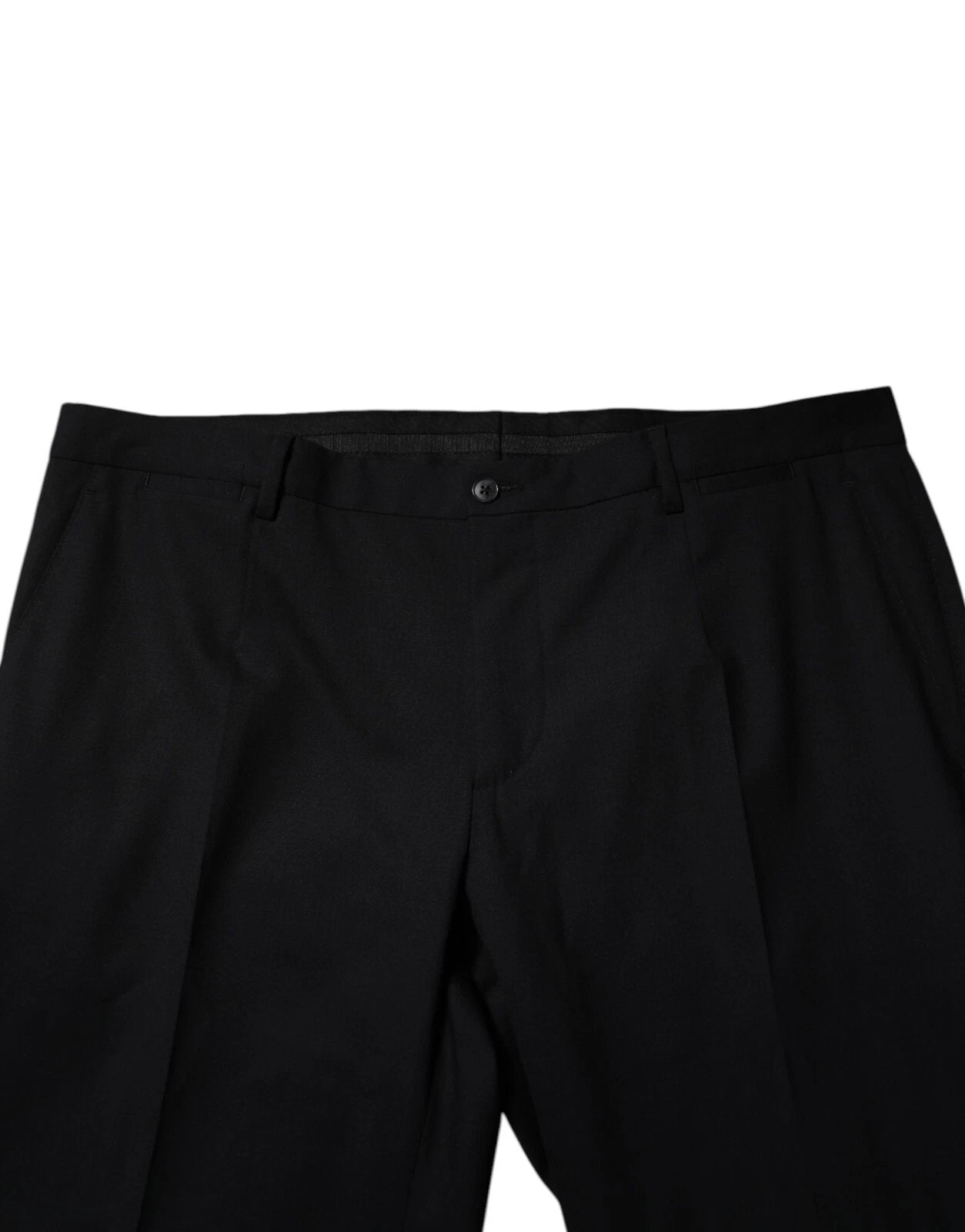 Dolce & Gabbana Black Wool Formal Dress Men Trousers Pants