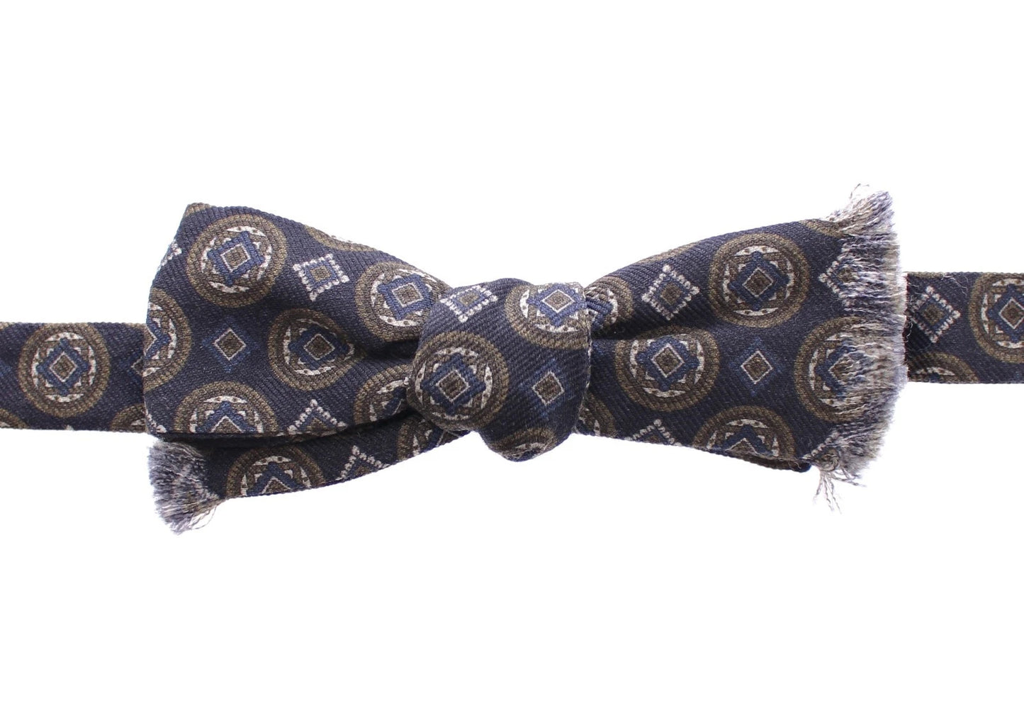 Dolce & Gabbana Blue Silk Baroque Fantasi Tied Bow Tie Papillon