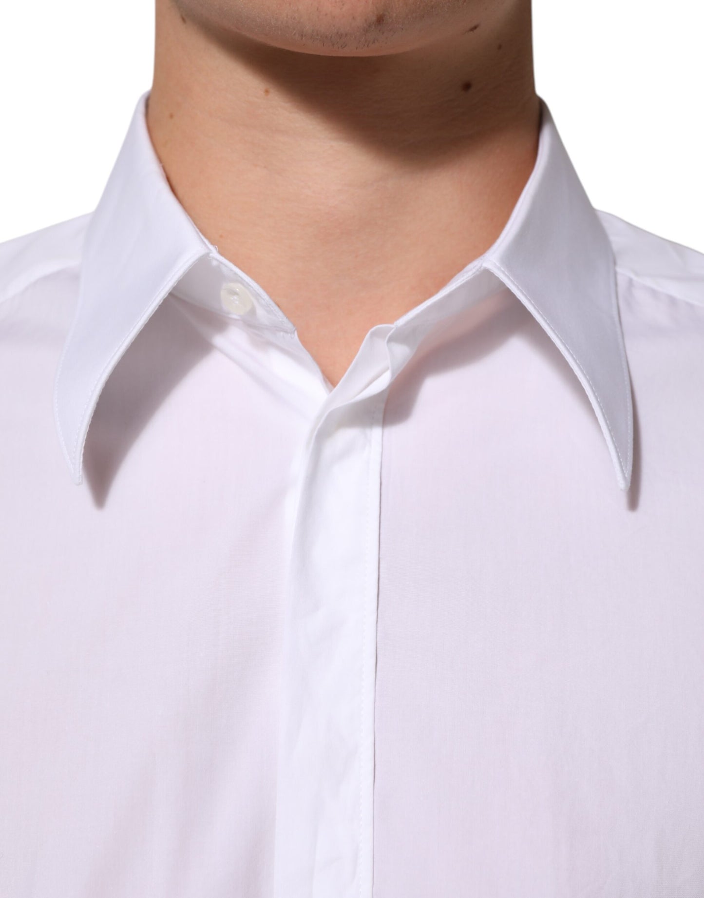 Dolce & Gabbana White Cotton MARTINI Men Formal Dress Shirt