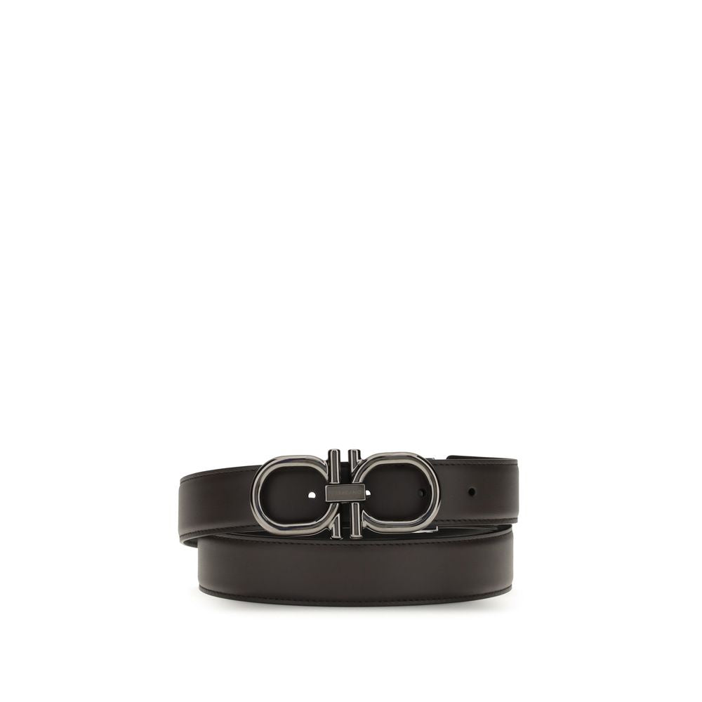 Ferragamo Brown Calf Leather Bos Taurus Regular Belt