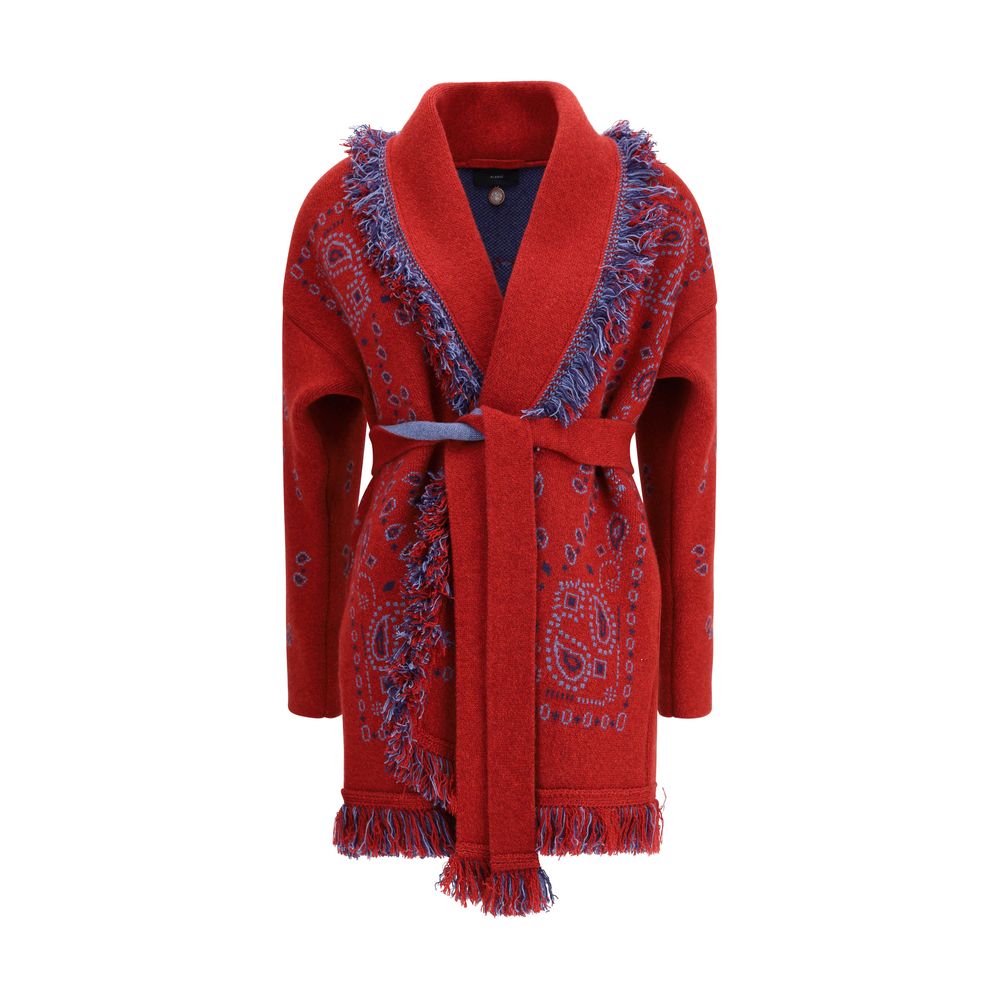 Alanui Bordeaux Cashmere Cardigan