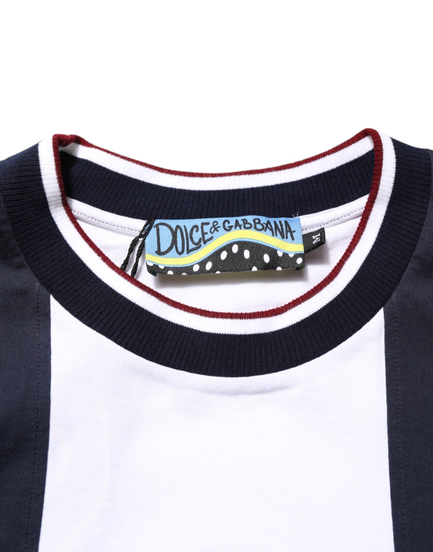 Dolce & Gabbana Multicolor Striped Cotton Men Crew Neck T-shirt