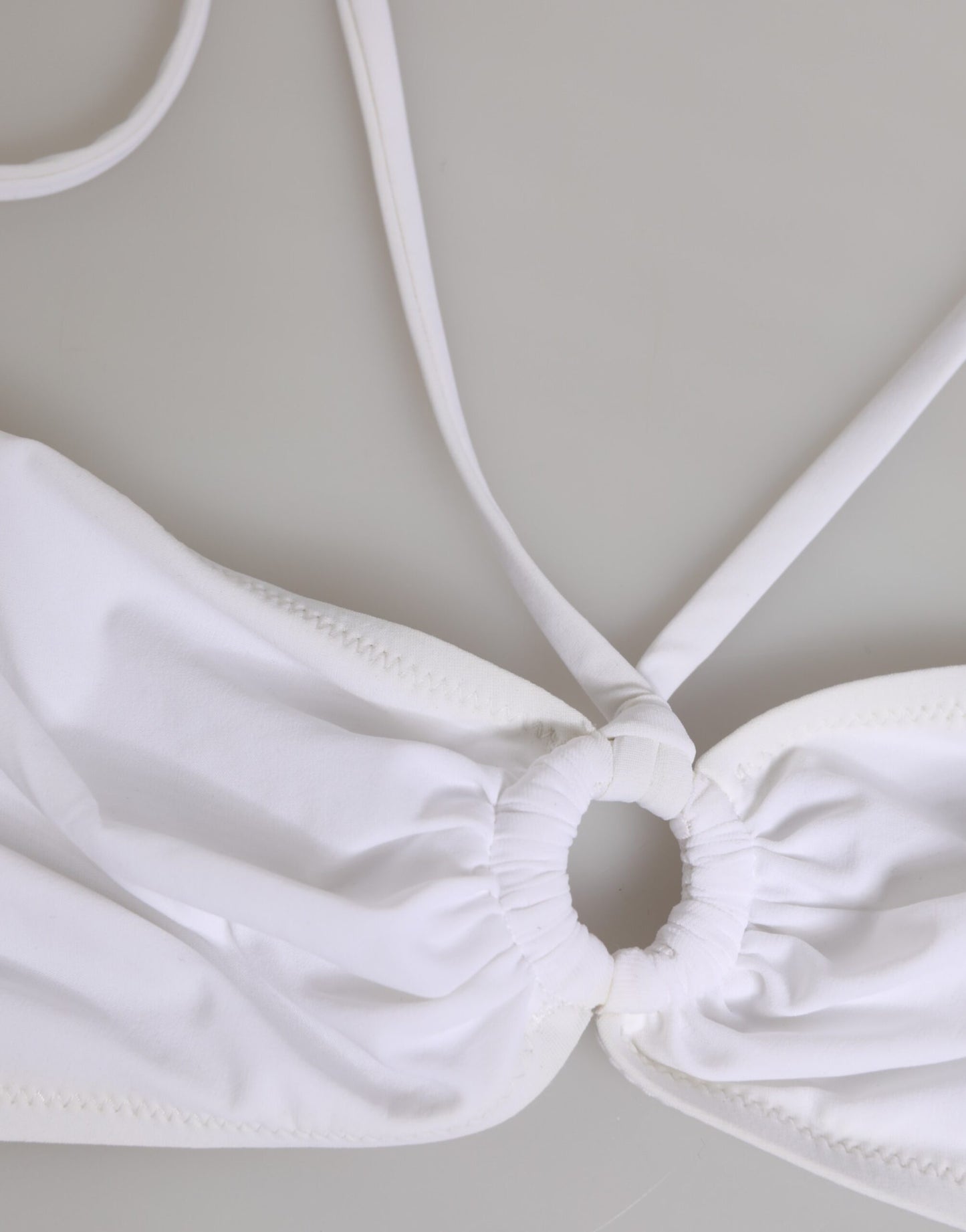 Dolce & Gabbana White Logo Swimsuit 2 Piece Top Bottom Swimwear