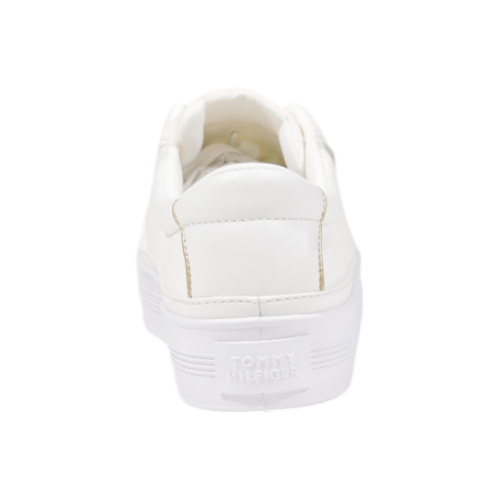 Tommy Hilfiger Cream Recycled Cotton Low Top Sneakers