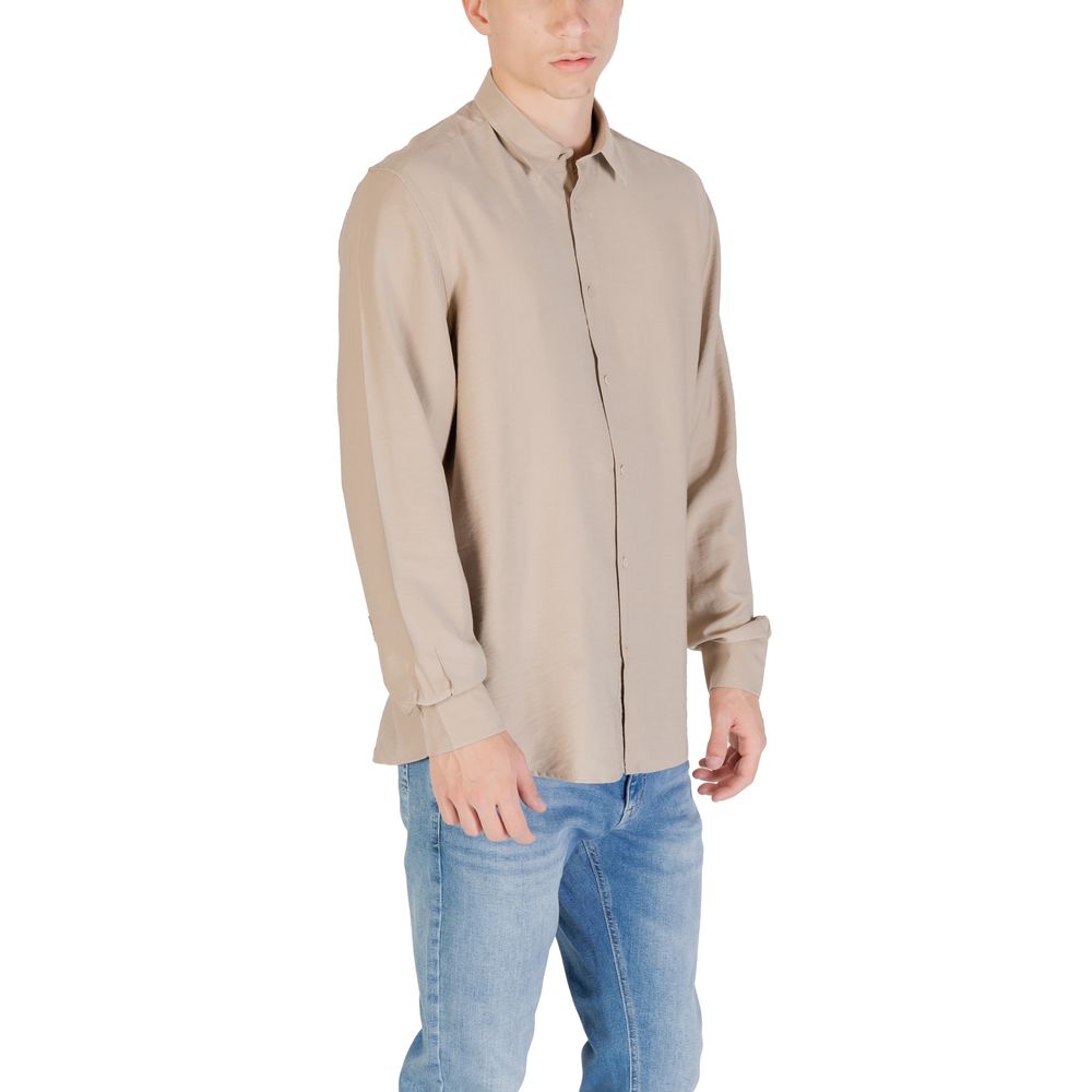 Antony Morato Beige Viscose Dress Shirt