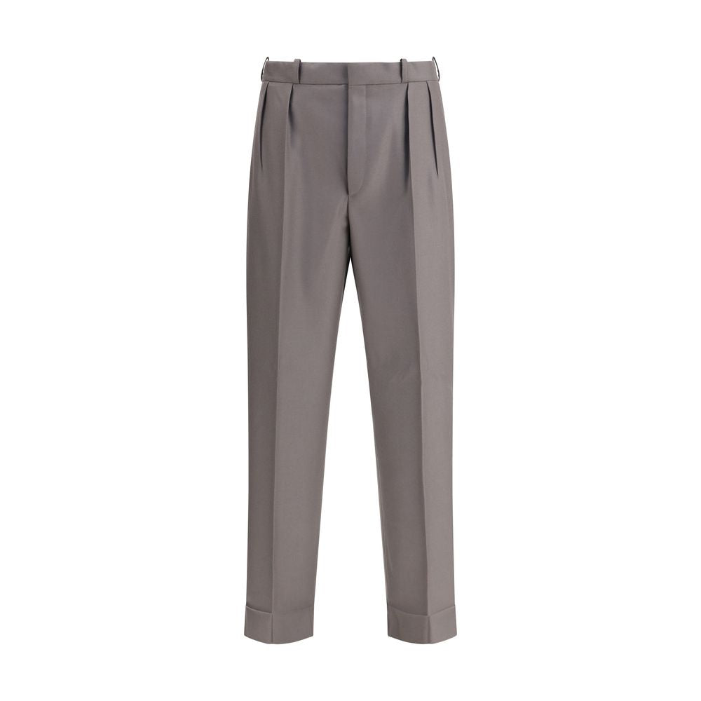 Margiela Green Fleece Wool Dress Pants