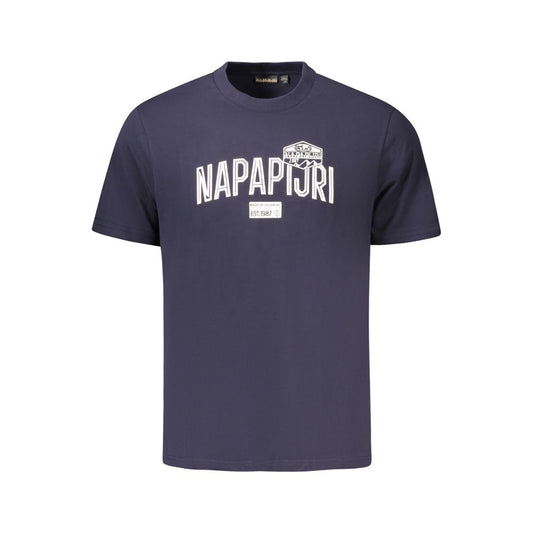 Napapijri Blue Cotton Men T-Shirt