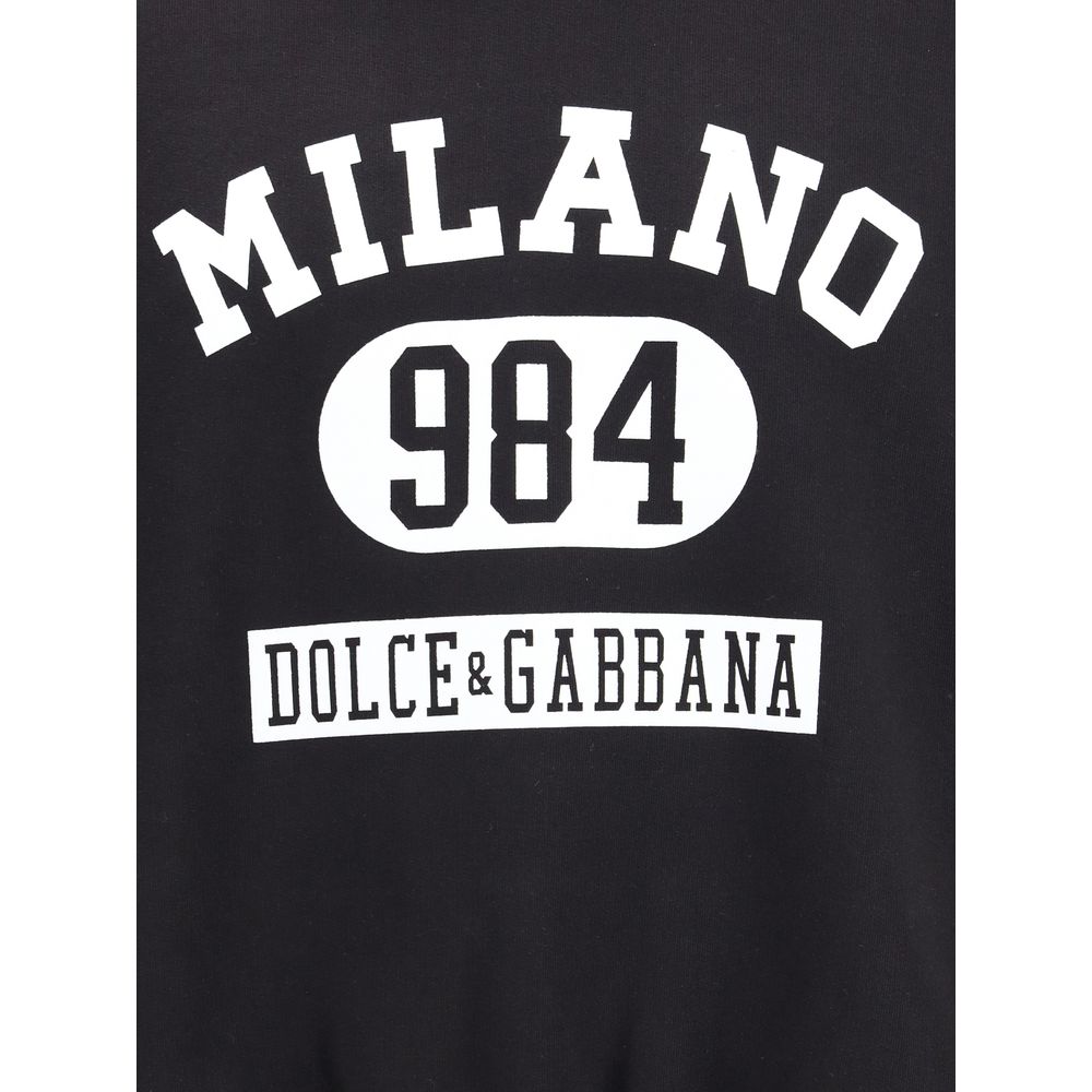Dolce & Gabbana Black Cotton Sweatshirt
