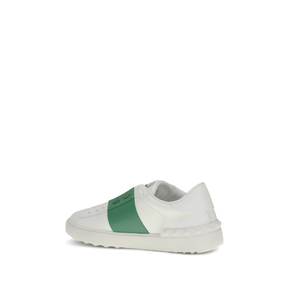 Valentino Garavani White Calf Leather Bos Taurus Low Top Sneakers