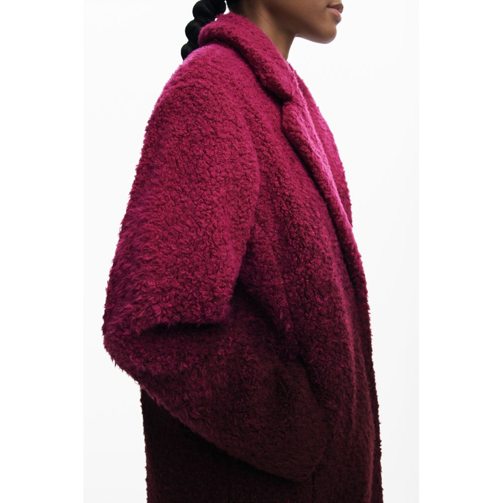 Desigual Pink Wool Women Coat