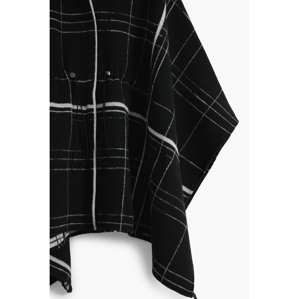 Desigual Black Wool Women Poncho