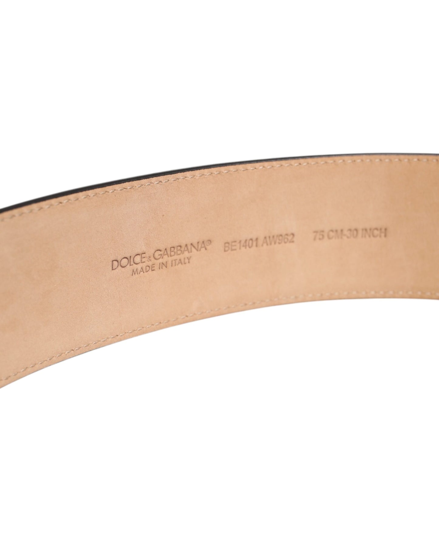 Dolce & Gabbana Brown Leather Classic Metal Oval Buckle Belt