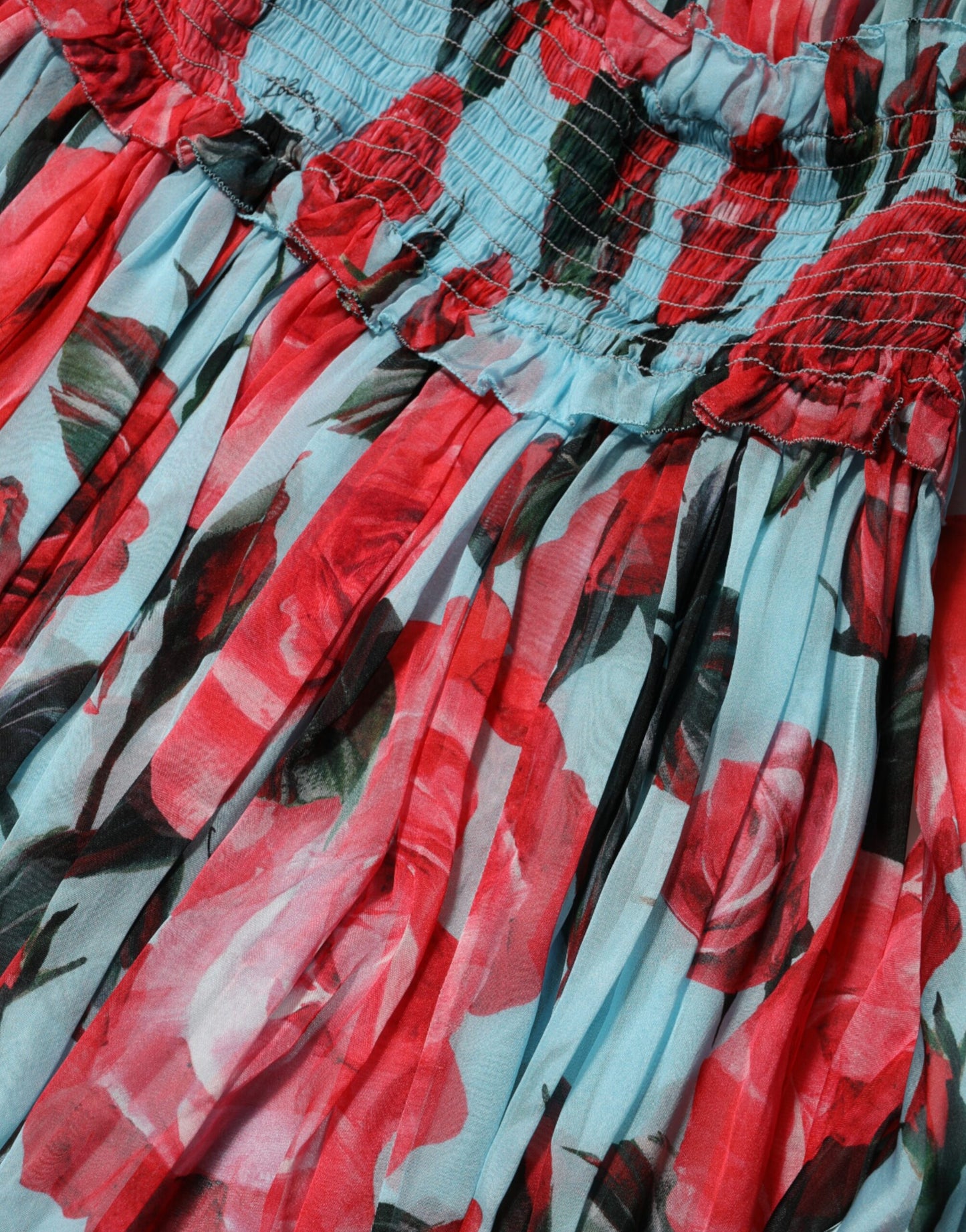 Dolce & Gabbana Multicolor Romantic Floral Silk Chiffon Dress