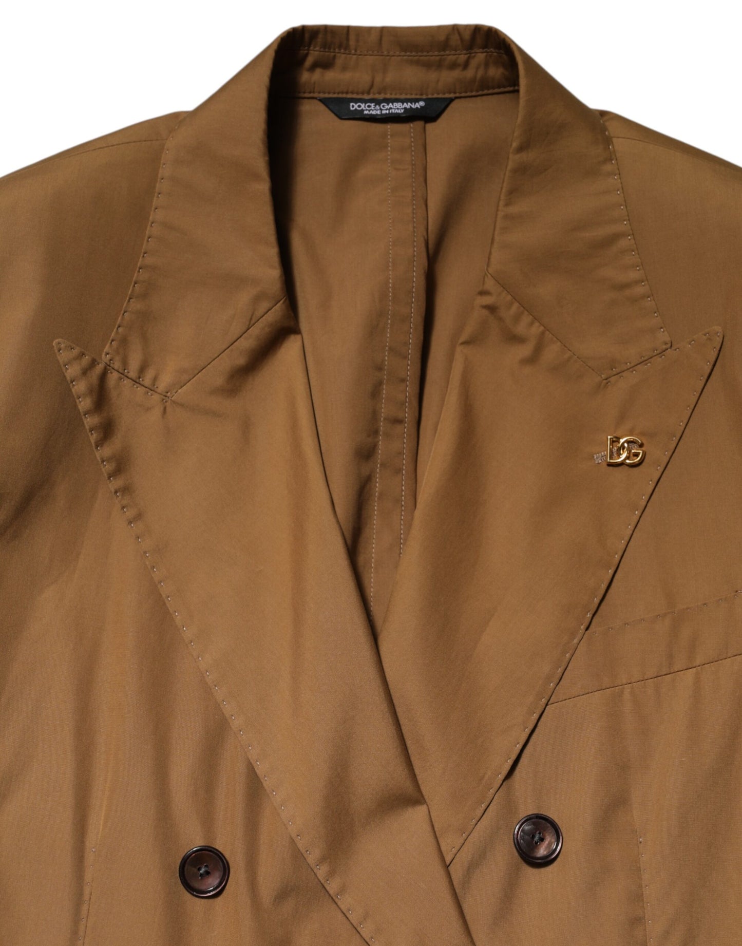 Dolce & Gabbana Brown TAORMINA Double-Breasted 2 Piece Suit