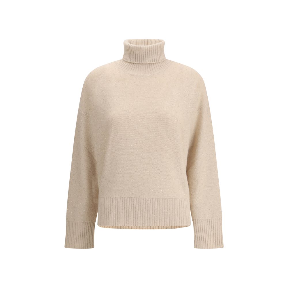 Fabiana Filippi Beige Wool Turtleneck