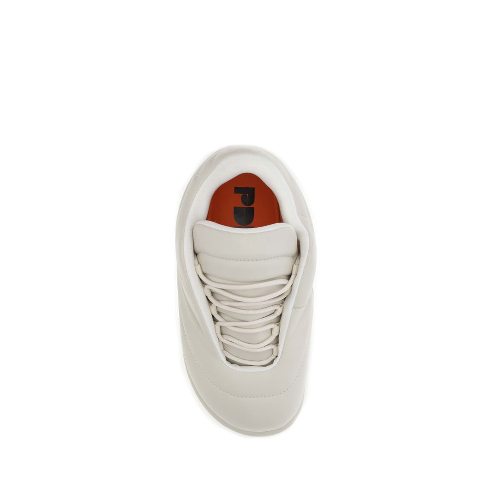 PDF Channel Cream Goatskin Platform Sneakers