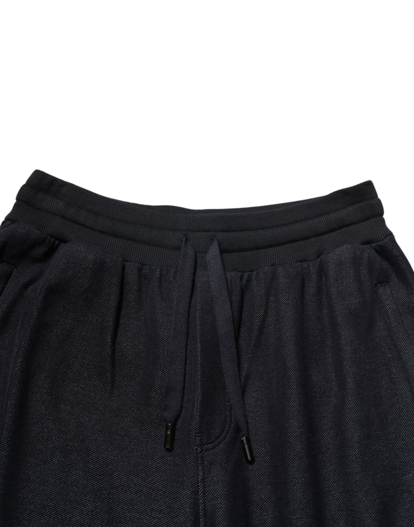 Dolce & Gabbana Black Cotton Blend Drawstring Jogger Jogger Pants