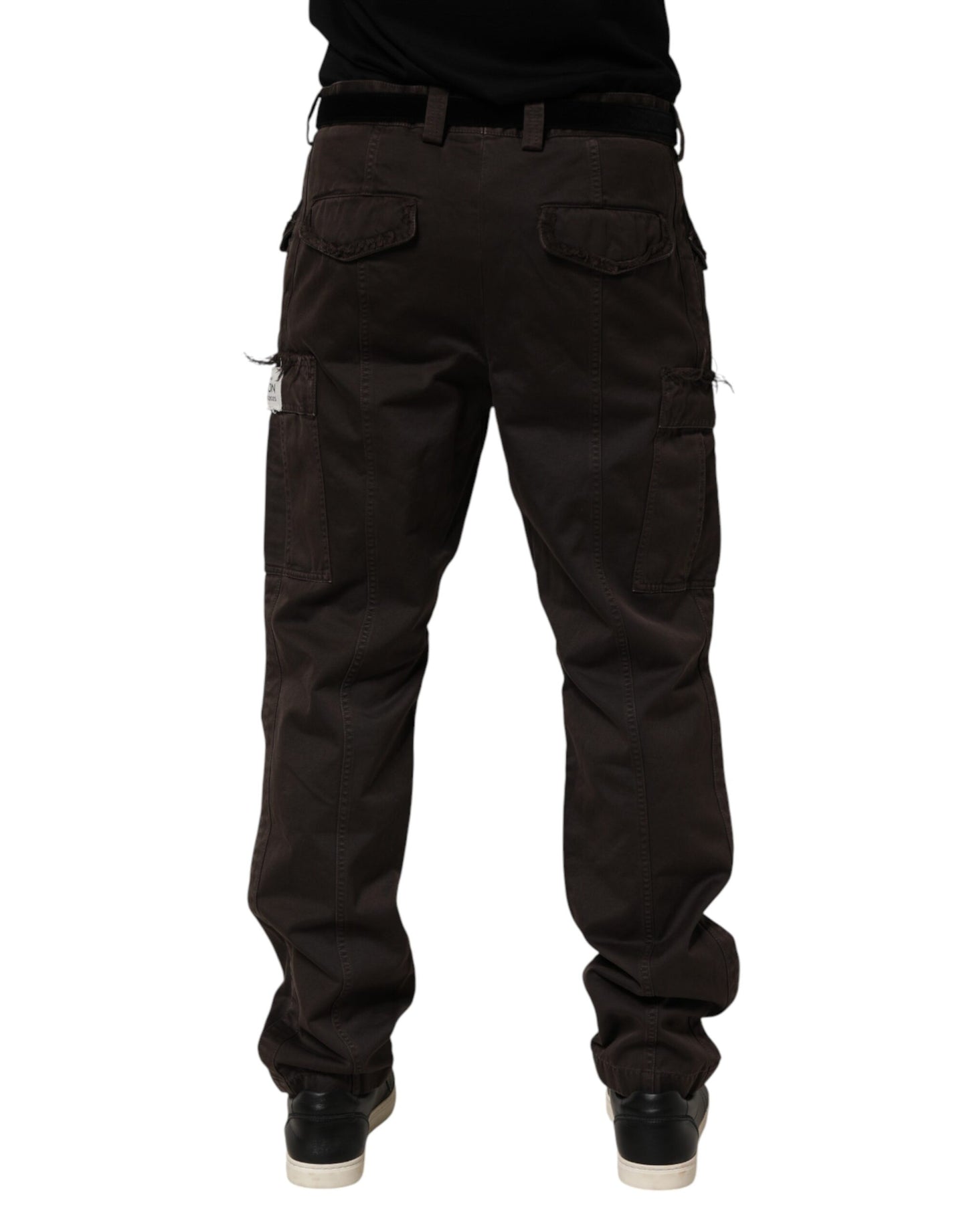 Dolce & Gabbana Brown Re- Edition Cotton Men Cargo Pants