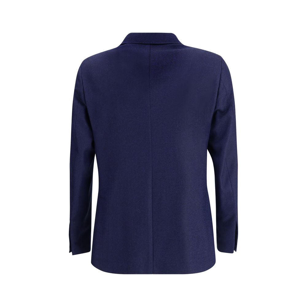 Gi Capri Blue Fleece Wool Coat