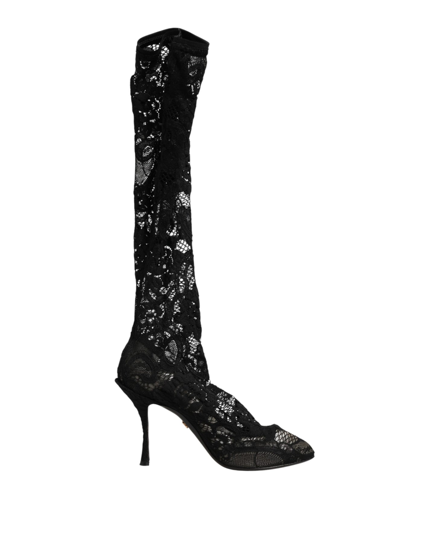 Dolce & Gabbana Black Pumps Taormina Lace Socks Boots Shoes