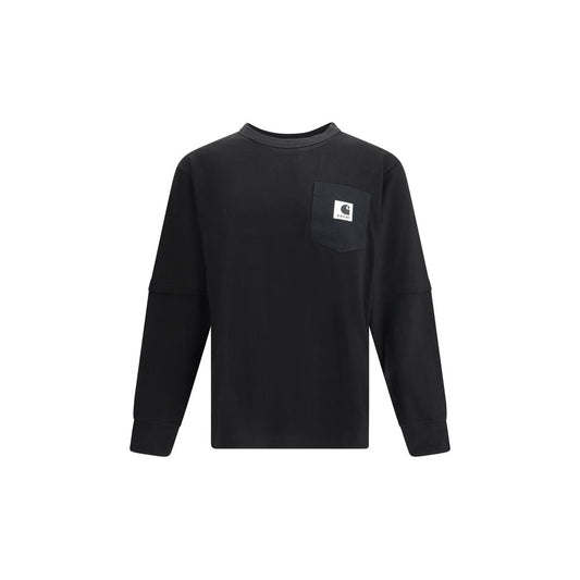 Sacai Black Cotton T-Shirt
