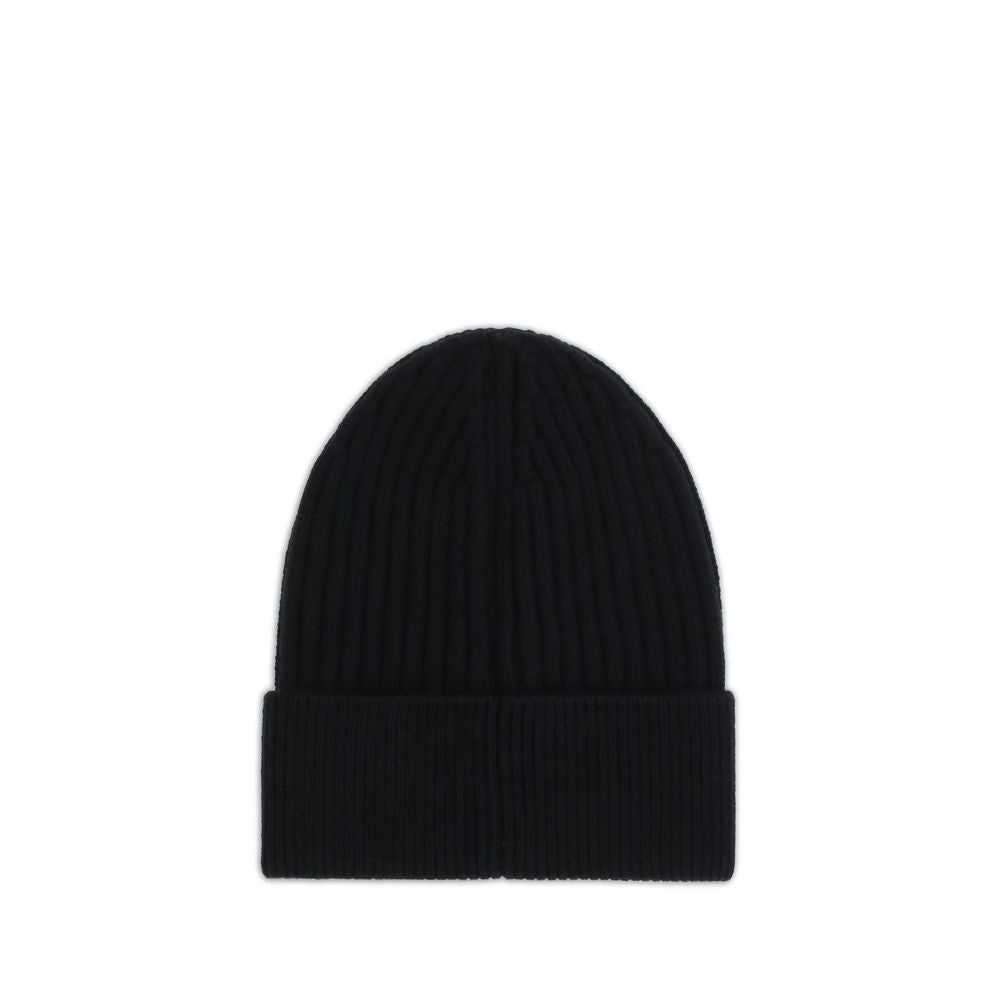 Moncler Grenoble Black Fleece Wool Beanie
