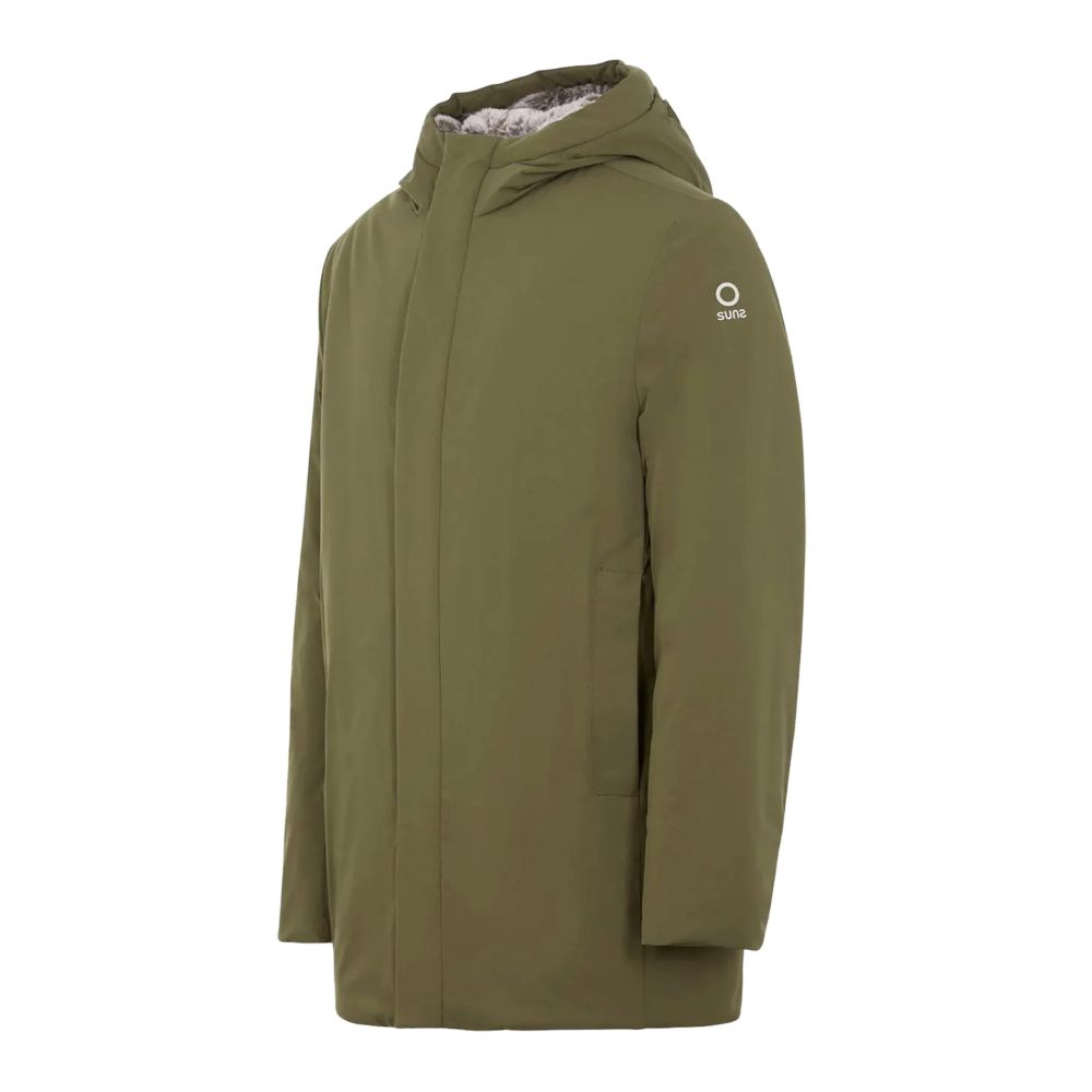 Suns Green Polyester Jackets & Coat