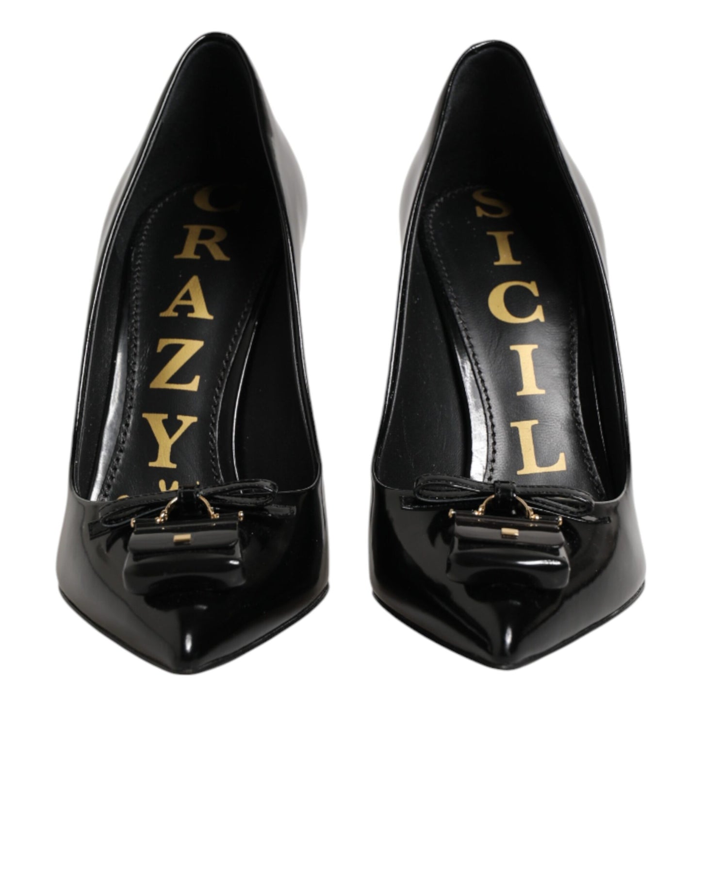 Dolce & Gabbana Black Bag Embellished Heels Pumps Shoes