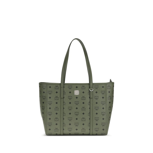 MCM Green Fabric Shoulder Bag