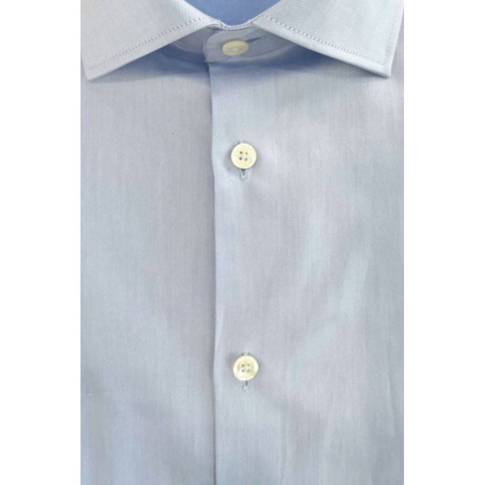 Baldinini Trend Light Blue Cotton Men Shirt