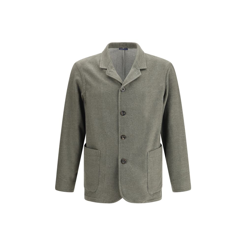 Finamore Bicolor Fleece Wool Coat