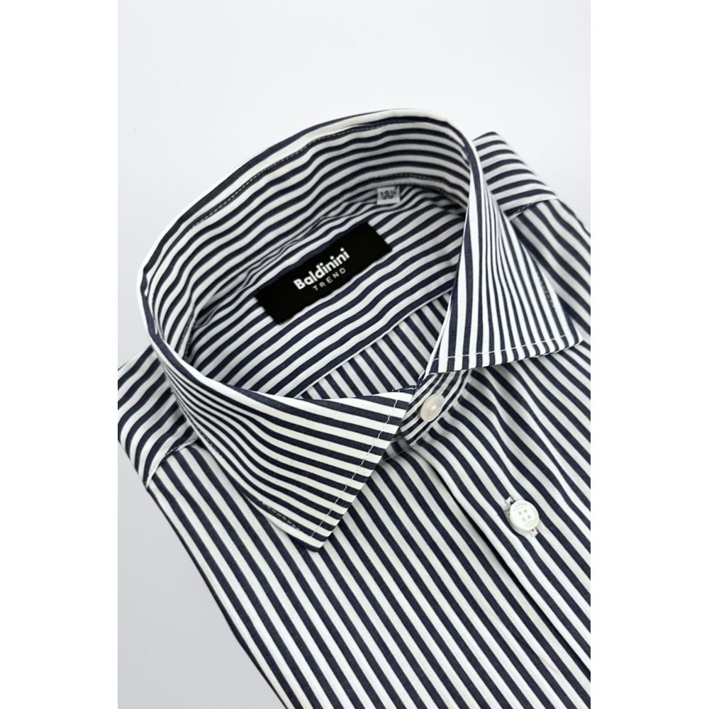 Baldinini Trend Blue Cotton Men's Shirt