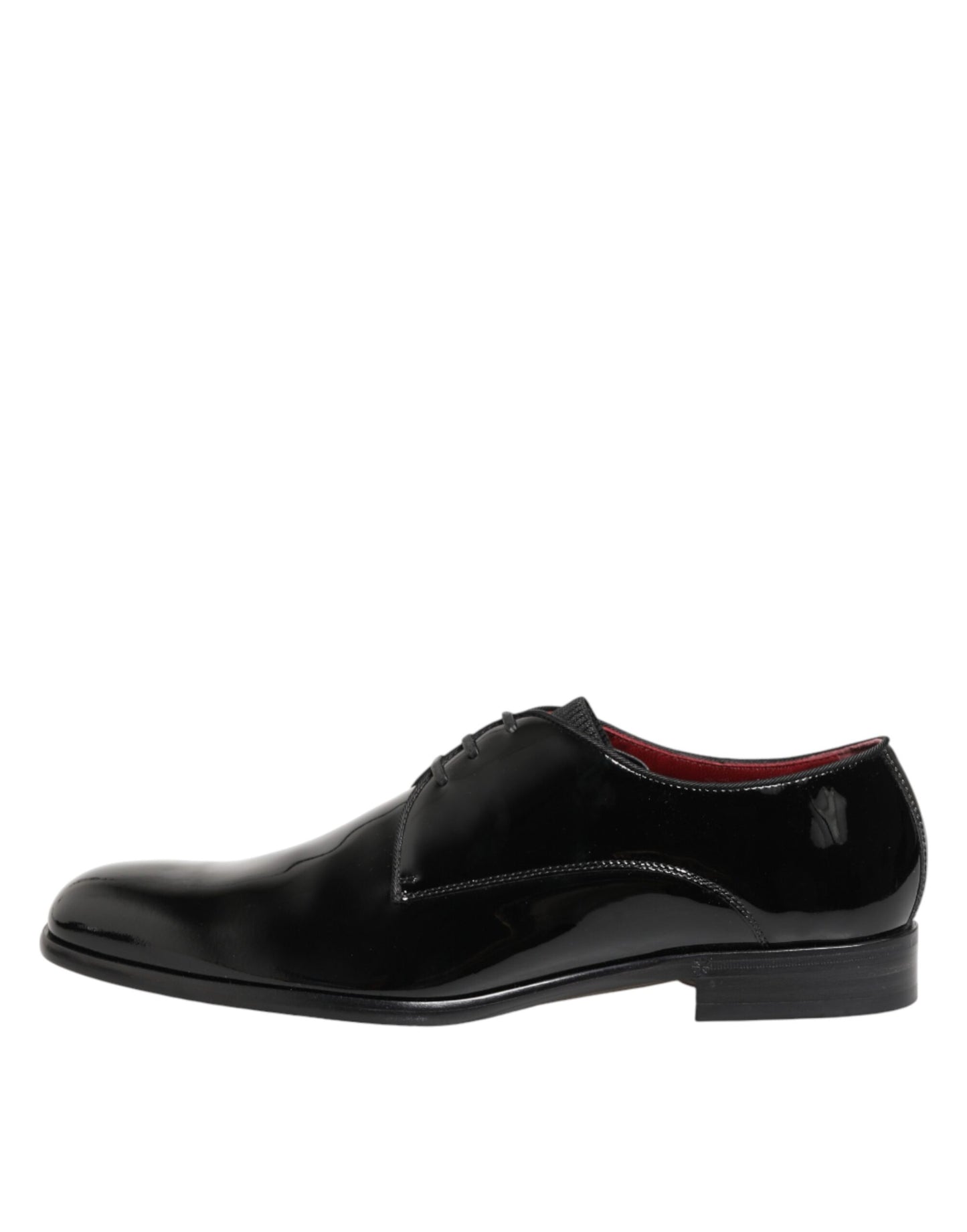Dolce & Gabbana Black Calfskin Leather Derby Men Dress Shoes