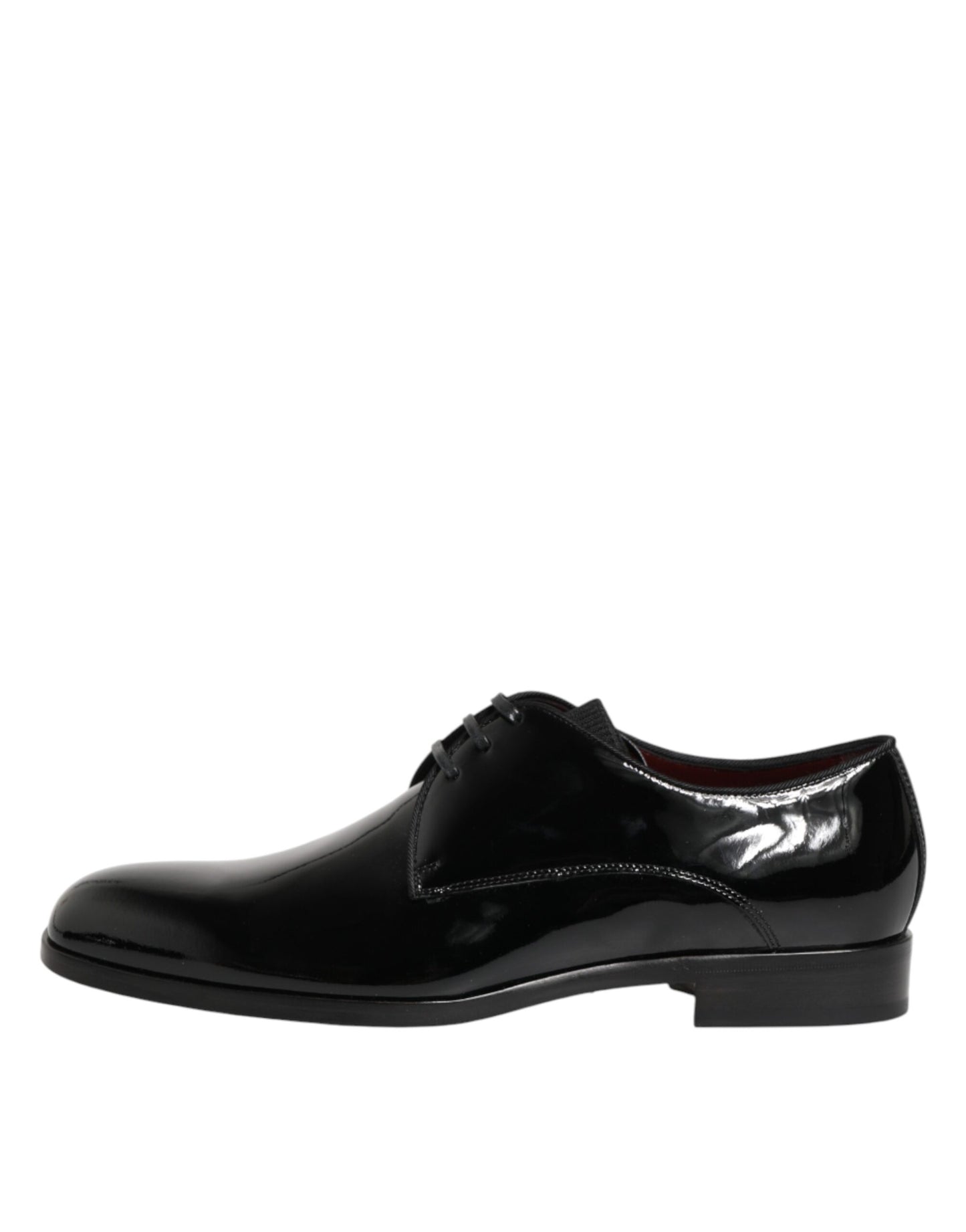 Dolce & Gabbana Black Calfskin Leather Derby Dress Shoes