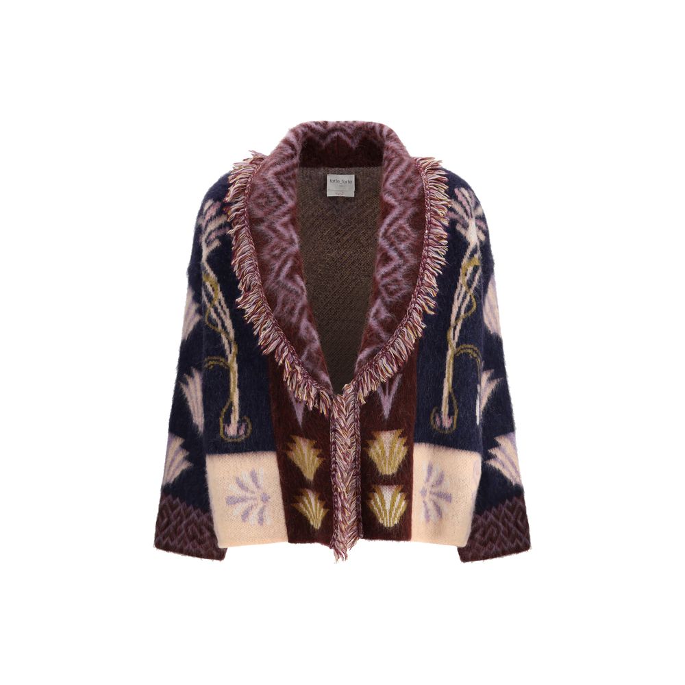 Forte_Forte Multicolor Alpaca Vicugna Pacos Cardigan