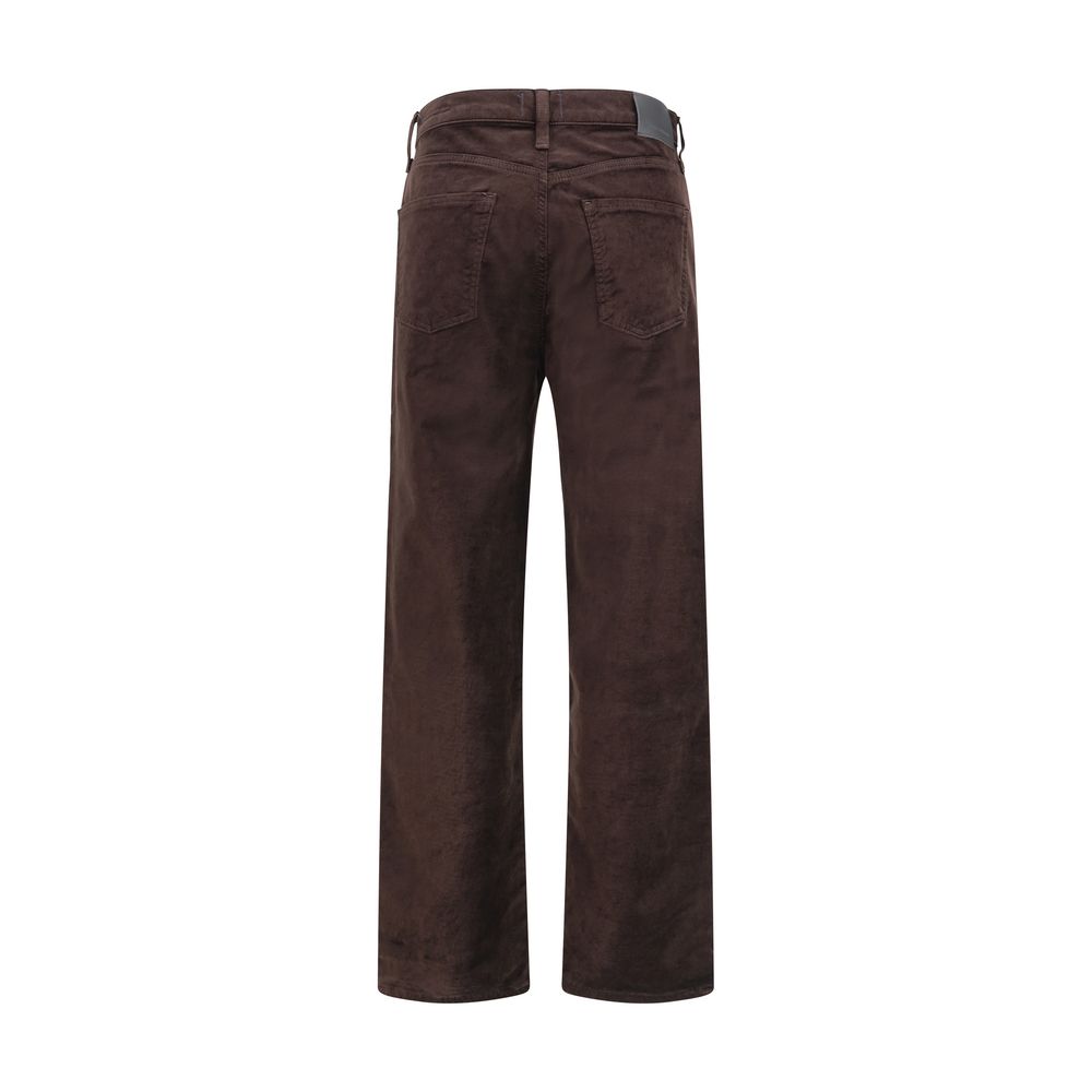 Citizens of Humanity Brown Cotton Straight-Leg Jeans