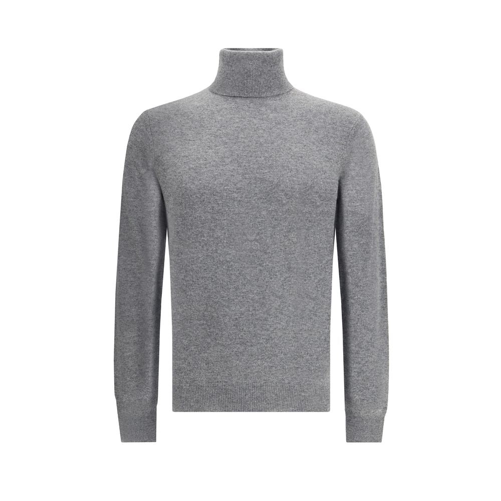 Aragona Cashmere Gray Merino Wool Turtleneck