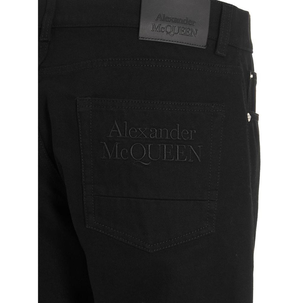 Alexander McQueen Black Cotton Skinny Jeans